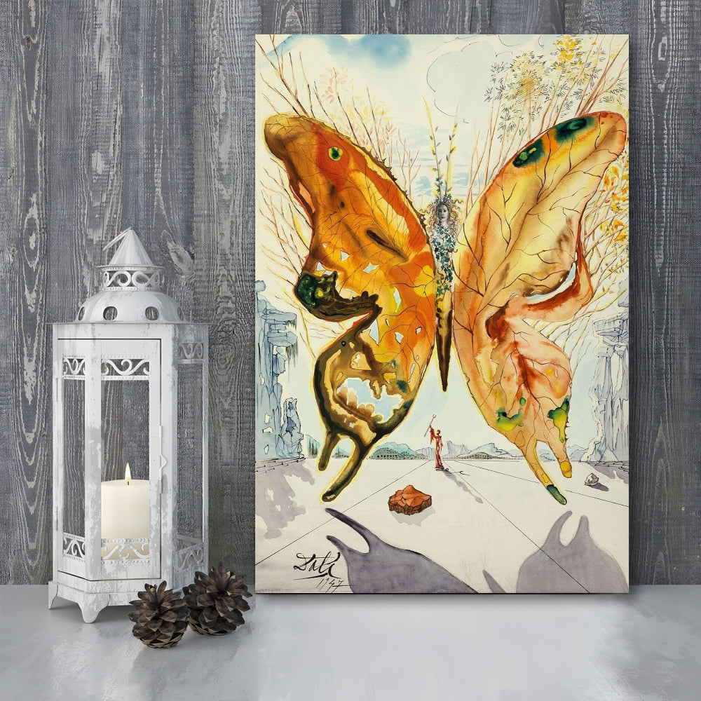 Salvador Dali Venus Butterfly Print, Salvador Dali Exhibition 1947, Butterfly, Butterfly Print, Surrealism, Canvas Print