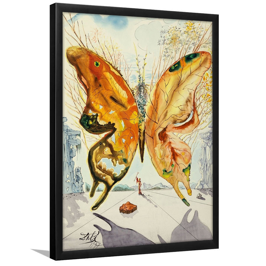 Salvador Dali Venus Butterfly Print, Salvador Dali Exhibition 1947, Framed Art Print, Fine Art Print