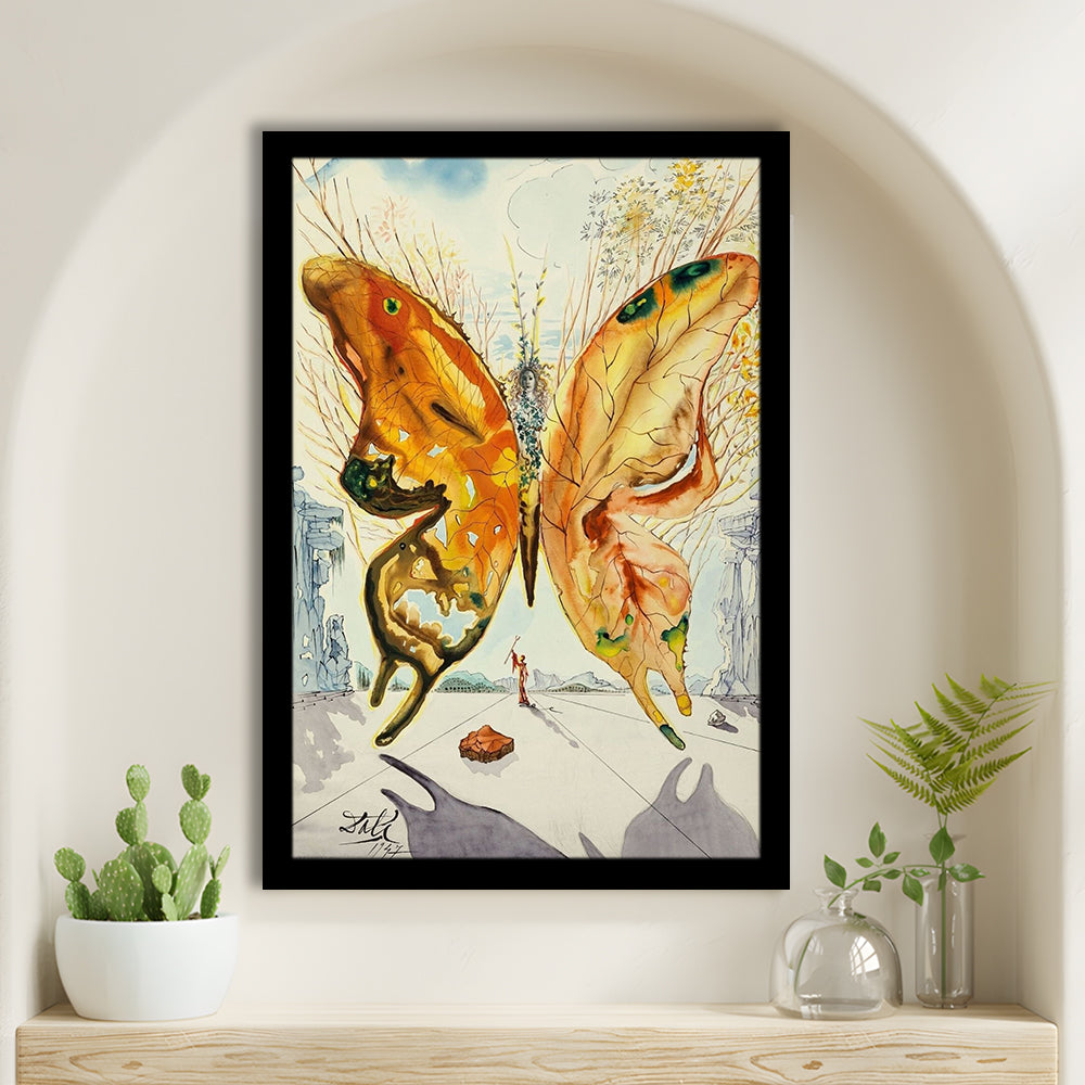 Salvador Dali Venus Butterfly Print, Salvador Dali Exhibition 1947, Framed Art Print, Fine Art Print