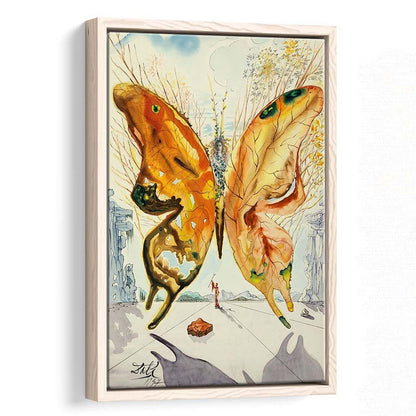 Salvador Dali Venus Butterfly Print, Salvador Dali Exhibition 1947, Framed Canvas Print, Floating Frame
