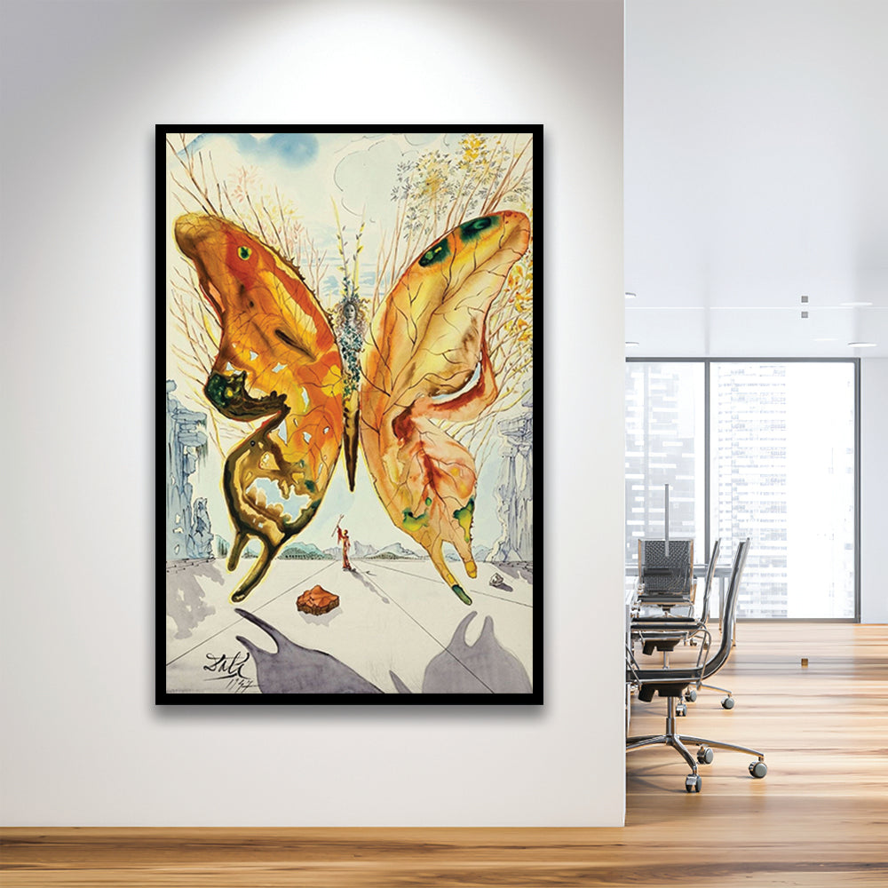 Salvador Dali Venus Butterfly Print, Salvador Dali Exhibition 1947, Framed Art Print, Fine Art Print