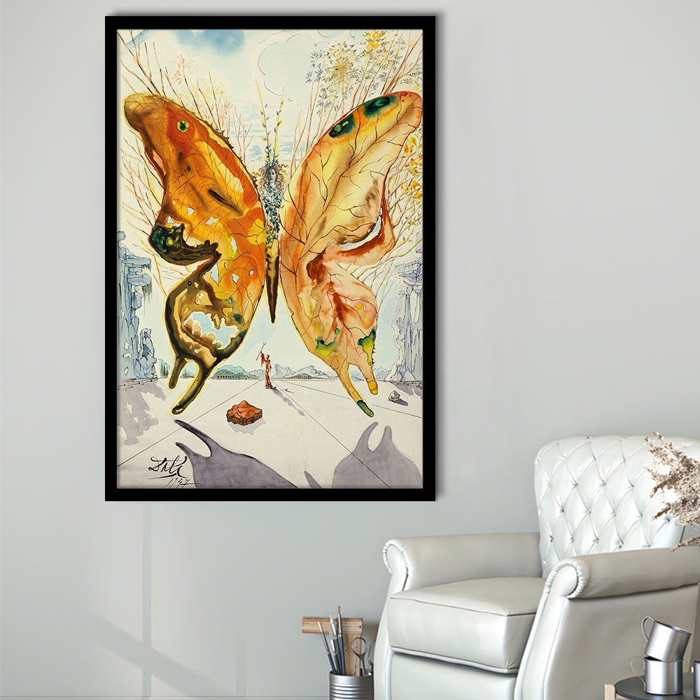 Salvador Dali Venus Butterfly Print, Salvador Dali Exhibition 1947, Framed Art Print, Fine Art Print