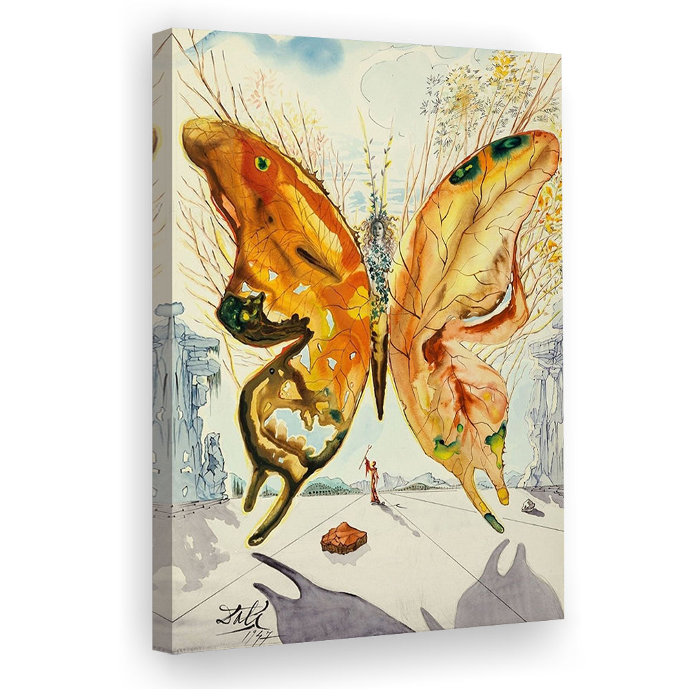 Salvador Dali Venus Butterfly Print, Salvador Dali Exhibition 1947, Butterfly, Butterfly Print, Surrealism, Canvas Print
