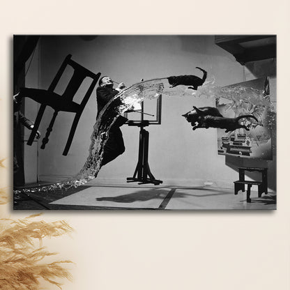 Salvador Dali Wall Art Print Black and White Art, Canvas Print Wall Art Decor