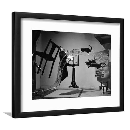 Salvador Dali Wall Art Print Black and White Art, Framed Art Print White Border Wall Decor
