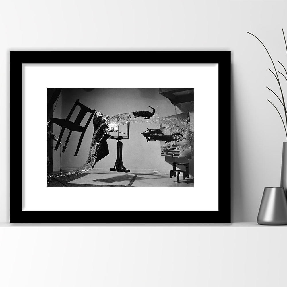 Salvador Dali Wall Art Print Black and White Art, Framed Art Print White Border Wall Decor