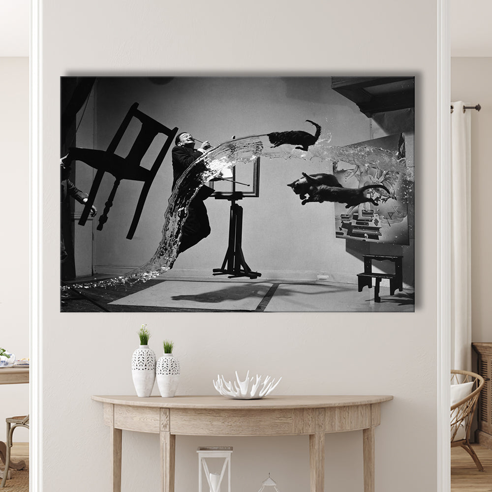 Salvador Dali Wall Art Print Black and White Art, Canvas Print Wall Art Decor