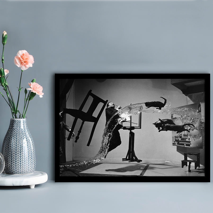 Salvador Dali Wall Art Print Black and White Art, Framed Art Print Wall Decor