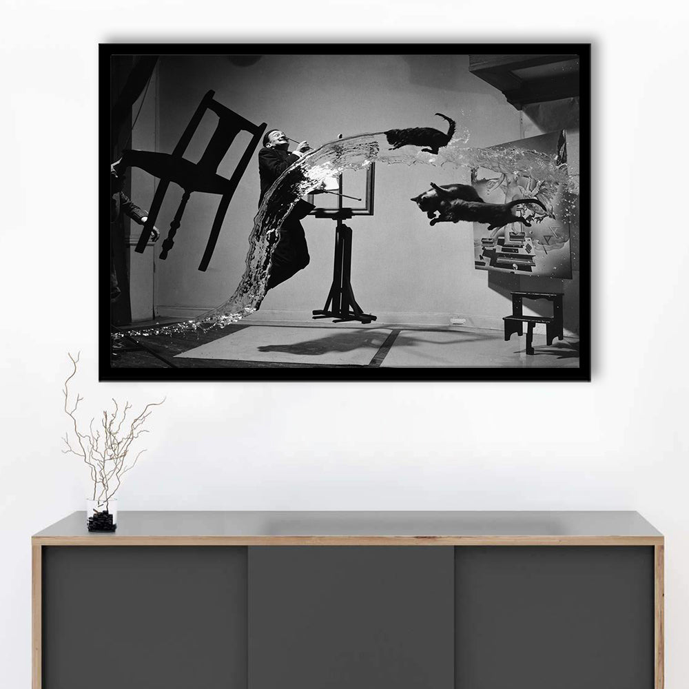 Salvador Dali Wall Art Print Black and White Art, Framed Art Print Wall Decor