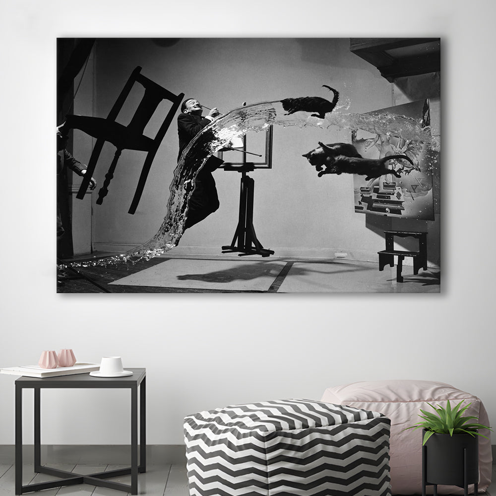 Salvador Dali Wall Art Print Black and White Art, Canvas Print Wall Art Decor