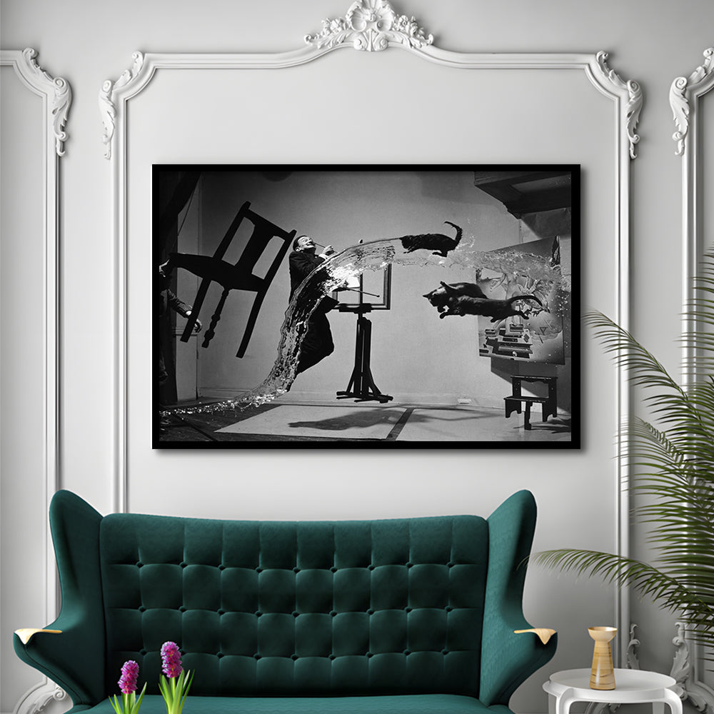 Salvador Dali Wall Art Print Black and White Art, Framed Art Print Wall Decor