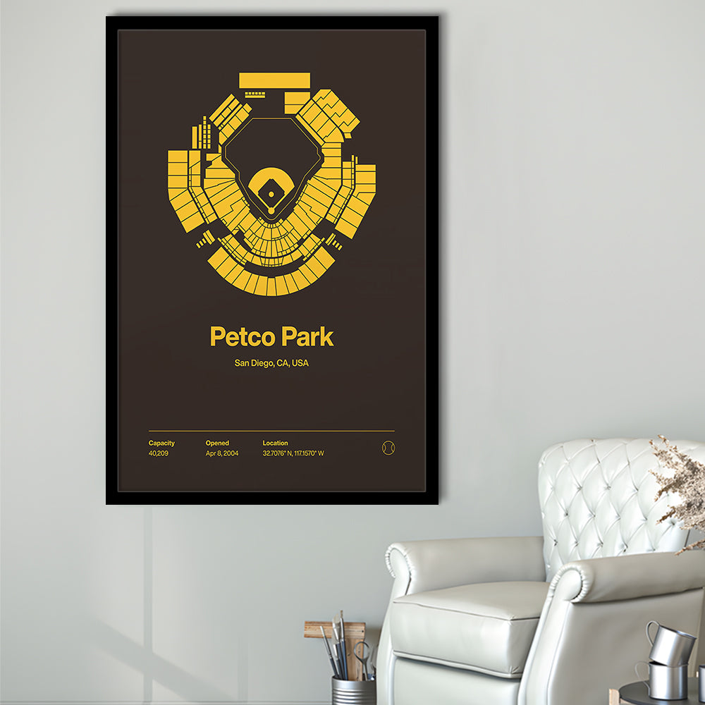 San Diego Padres Stadium Print, Petco Park Print, Gifts for him, Sport Art, Framed Art Print Wall Decor