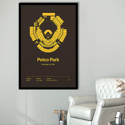San Diego Padres Stadium Print, Petco Park Print, Gifts for him, Sport Art, Framed Art Print Wall Decor