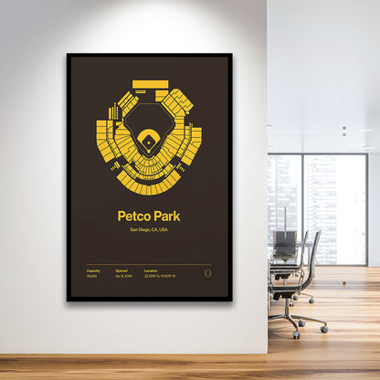 San Diego Padres Stadium Print, Petco Park Print, Gifts for him, Sport Art, Framed Art Print Wall Decor