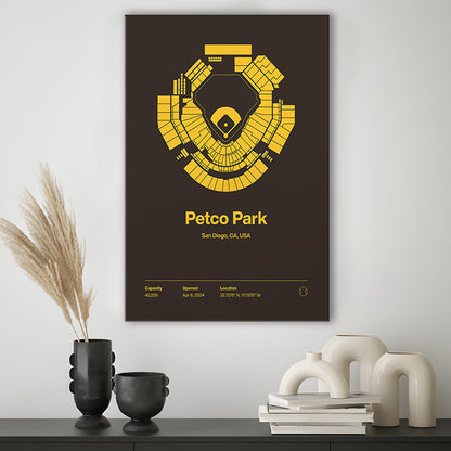 San Diego Padres Stadium Print, Petco Park Print, Fan Gifts, Sport Art, Canvas Print Wall Art