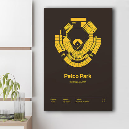 San Diego Padres Stadium Print, Petco Park Print, Fan Gifts, Sport Art, Canvas Print Wall Art