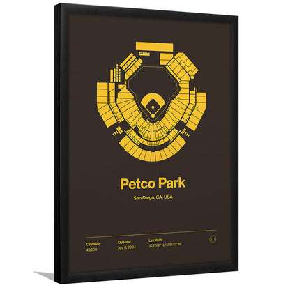 San Diego Padres Stadium Print, Petco Park Print, Gifts for him, Sport Art, Framed Art Print Wall Decor