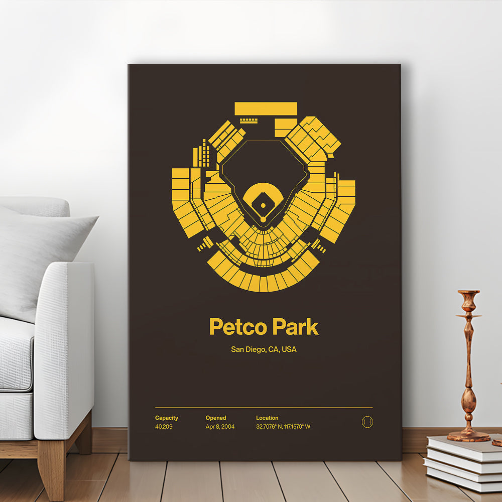 San Diego Padres Stadium Print, Petco Park Print, Fan Gifts, Sport Art, Canvas Print Wall Art