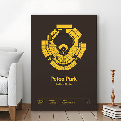 San Diego Padres Stadium Print, Petco Park Print, Fan Gifts, Sport Art, Canvas Print Wall Art