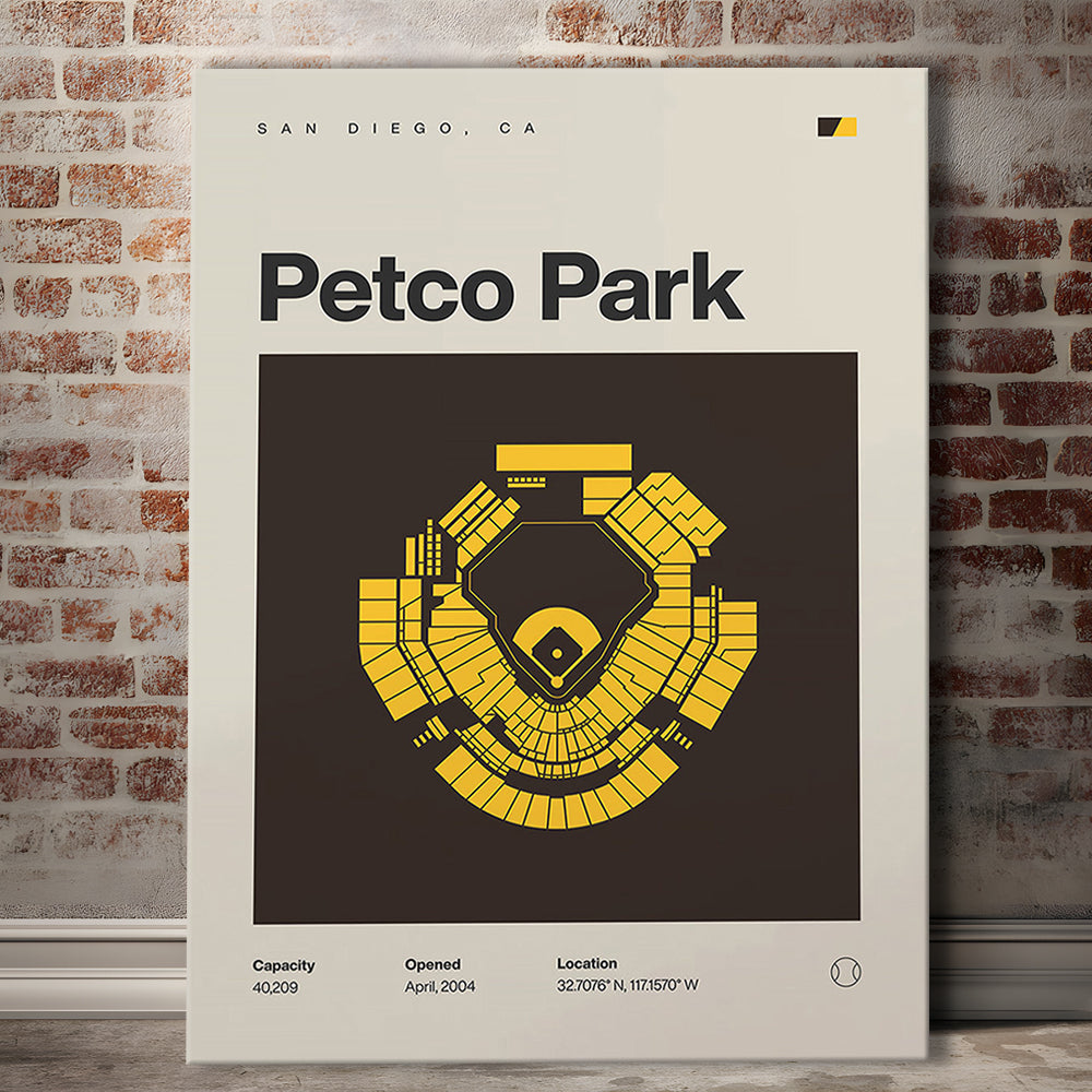 San Diego Padres Stadium Print, Petco Park Stadium Print, Fan Gifts, Sport Art, Canvas Print Wall Art