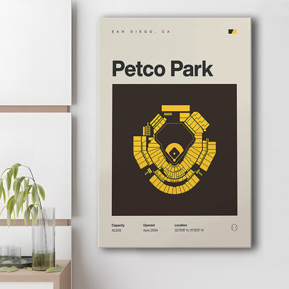 San Diego Padres Stadium Print, Petco Park Stadium Print, Fan Gifts, Sport Art, Canvas Print Wall Art