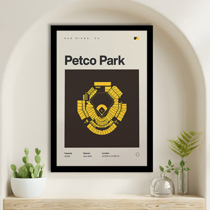 San Diego Padres Stadium Print, Petco Park Stadium Print, Gifts for him, Sport Art, Framed Art Print Wall Decor