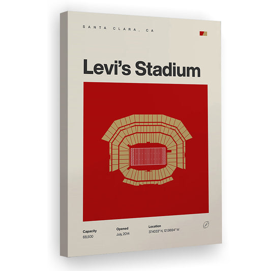 San Francisco Stadium Print, Levi's Stadium Print, Fan Gifts, Sport Art, Canvas Print Wall Art