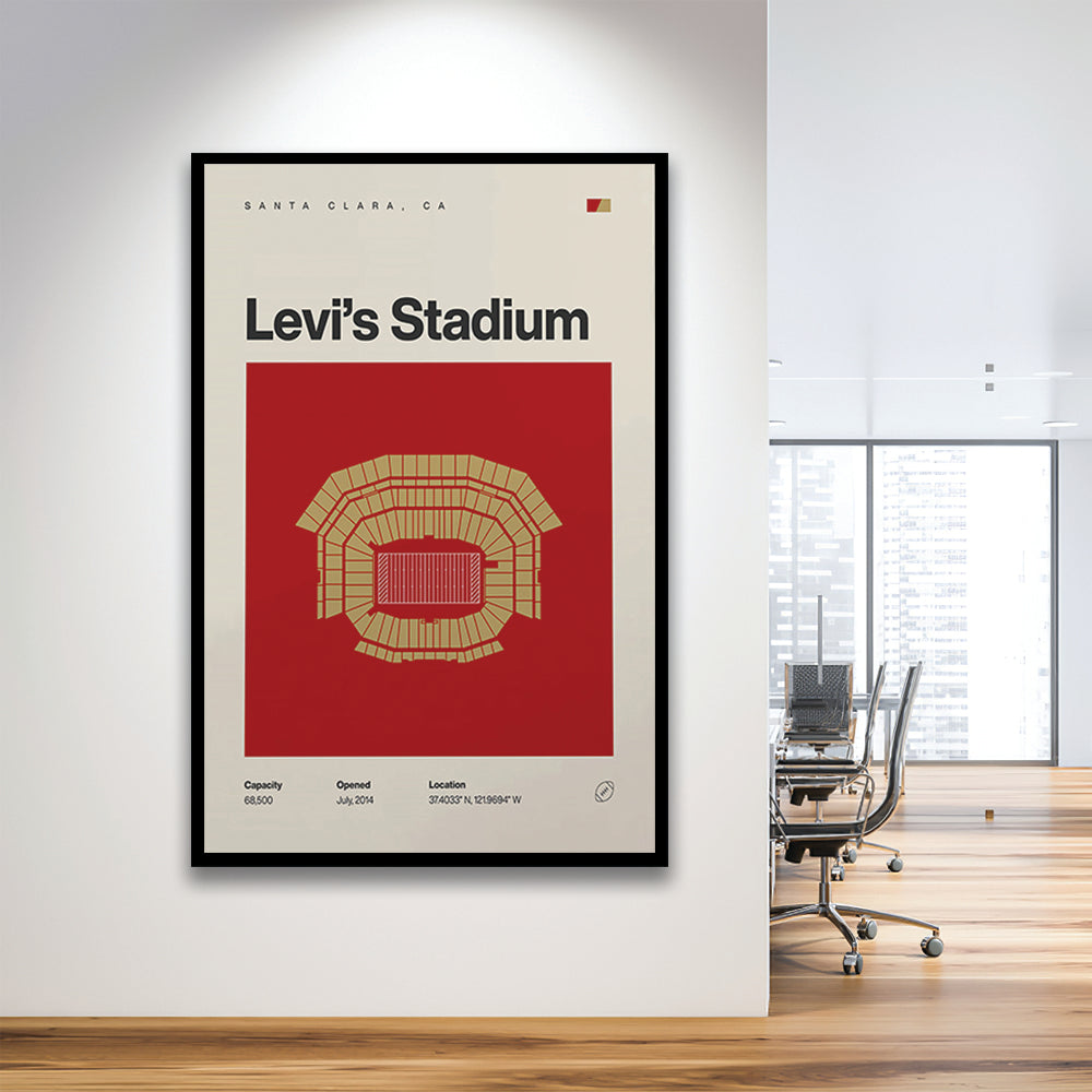 San Francisco Stadium Print, Levi's Stadium Print, Gifts for him, Sport Art, Framed Art Print Wall Decor