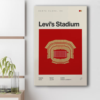 San Francisco Stadium Print, Levi's Stadium Print, Fan Gifts, Sport Art, Canvas Print Wall Art