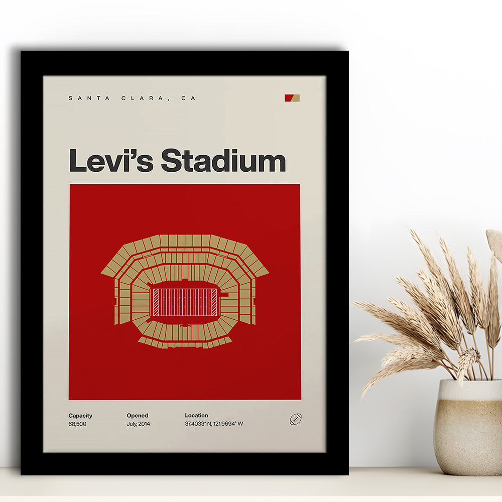 San Francisco Stadium Print, Levi's Stadium Print, Gifts for him, Sport Art, Framed Art Print Wall Decor