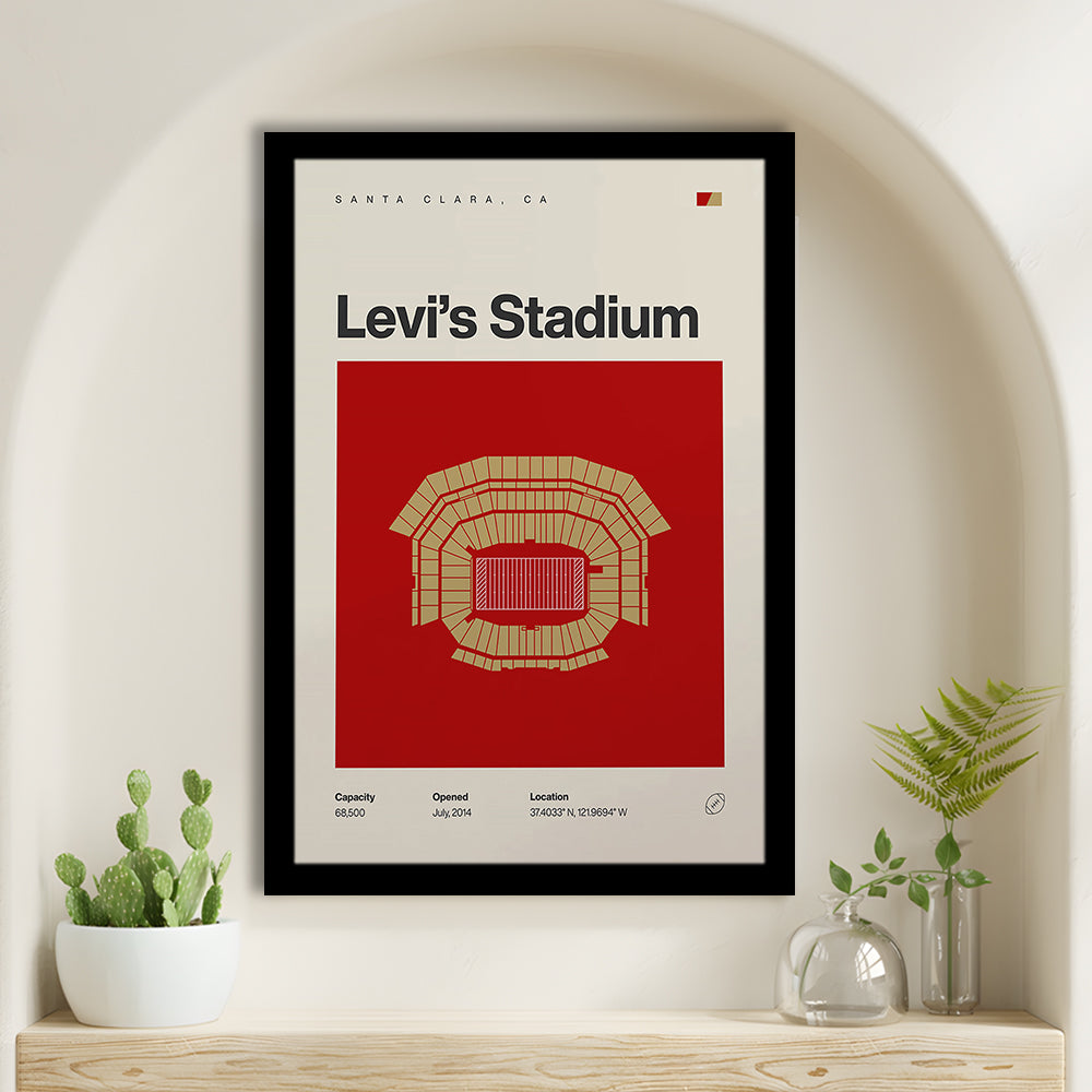 San Francisco Stadium Print, Levi's Stadium Print, Gifts for him, Sport Art, Framed Art Print Wall Decor