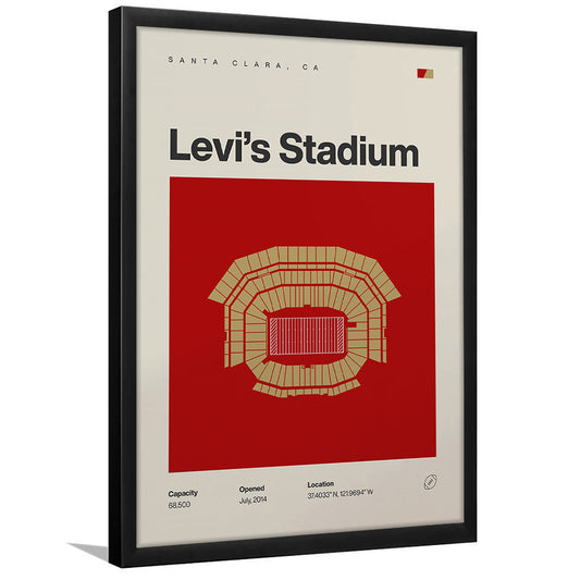 San Francisco Stadium Print, Levi's Stadium Print, Gifts for him, Sport Art, Framed Art Print Wall Decor