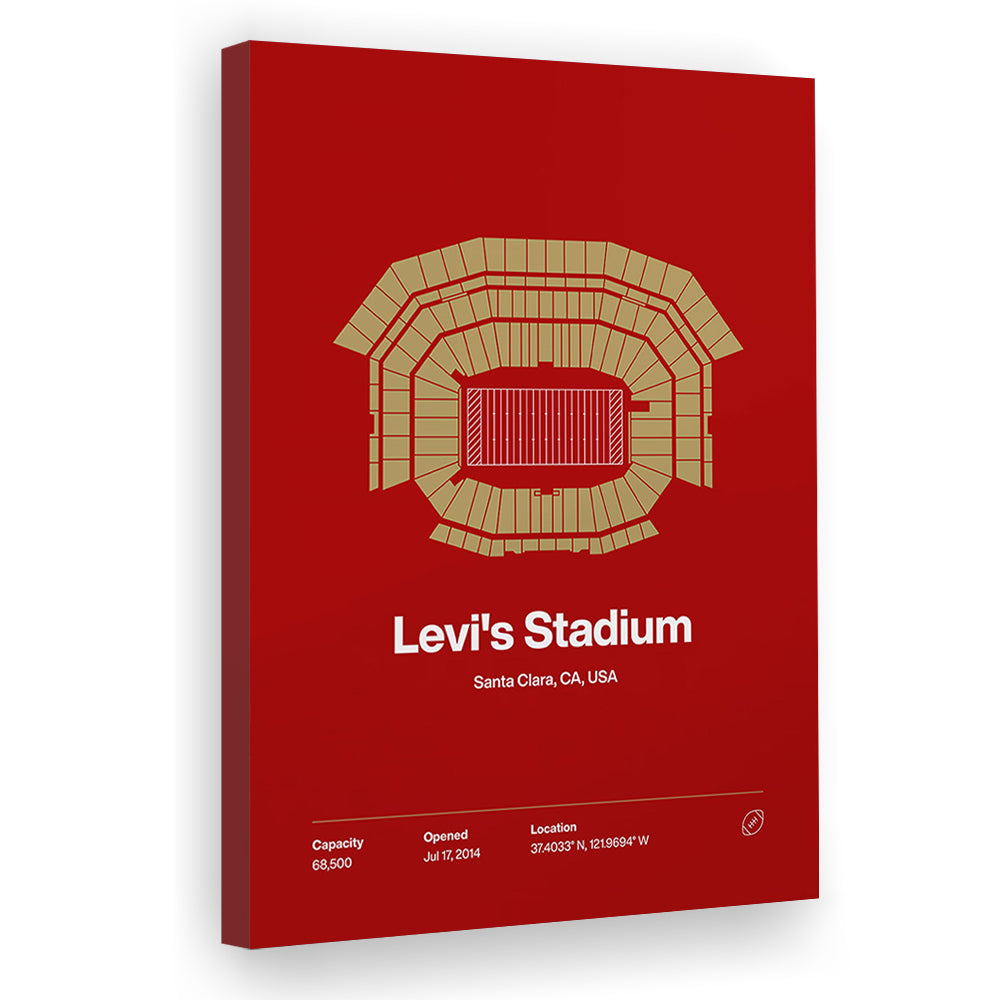 San Francisco Stadium Print, SF Levi's Stadium Print, Fan Gifts, Sport Art, Canvas Print Wall Art