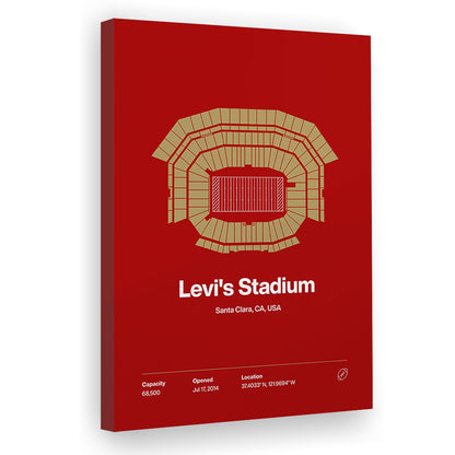 San Francisco Stadium Print, SF Levi's Stadium Print, Fan Gifts, Sport Art, Canvas Print Wall Art