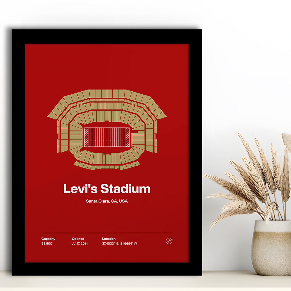 San Francisco Stadium Print, SF Levi's Stadium Print, Gifts for him, Sport Art, Framed Art Print Wall Decor