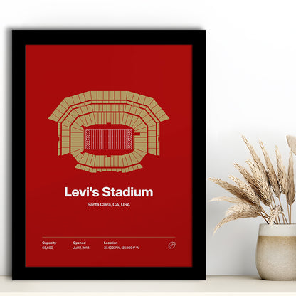 San Francisco Stadium Print, SF Levi's Stadium Print, Gifts for him, Sport Art, Framed Art Print Wall Decor