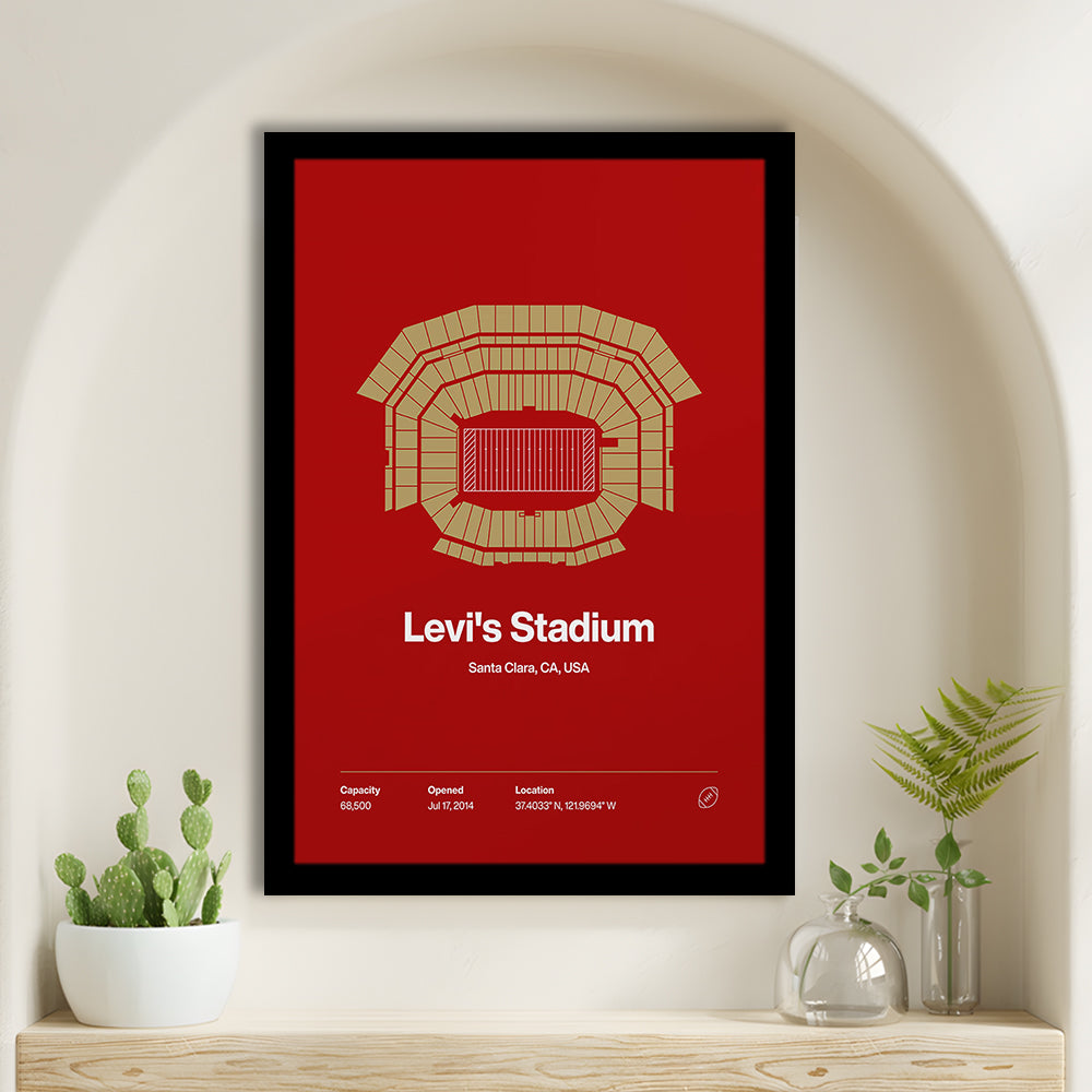 San Francisco Stadium Print, SF Levi's Stadium Print, Gifts for him, Sport Art, Framed Art Print Wall Decor