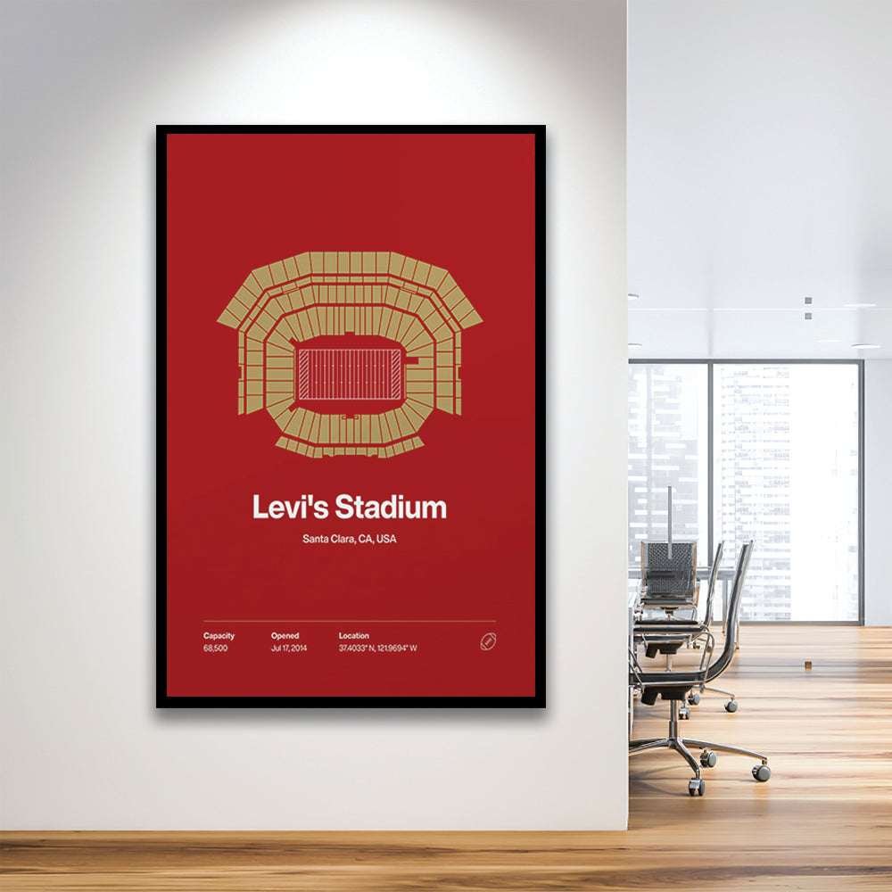 San Francisco Stadium Print, SF Levi's Stadium Print, Gifts for him, Sport Art, Framed Art Print Wall Decor