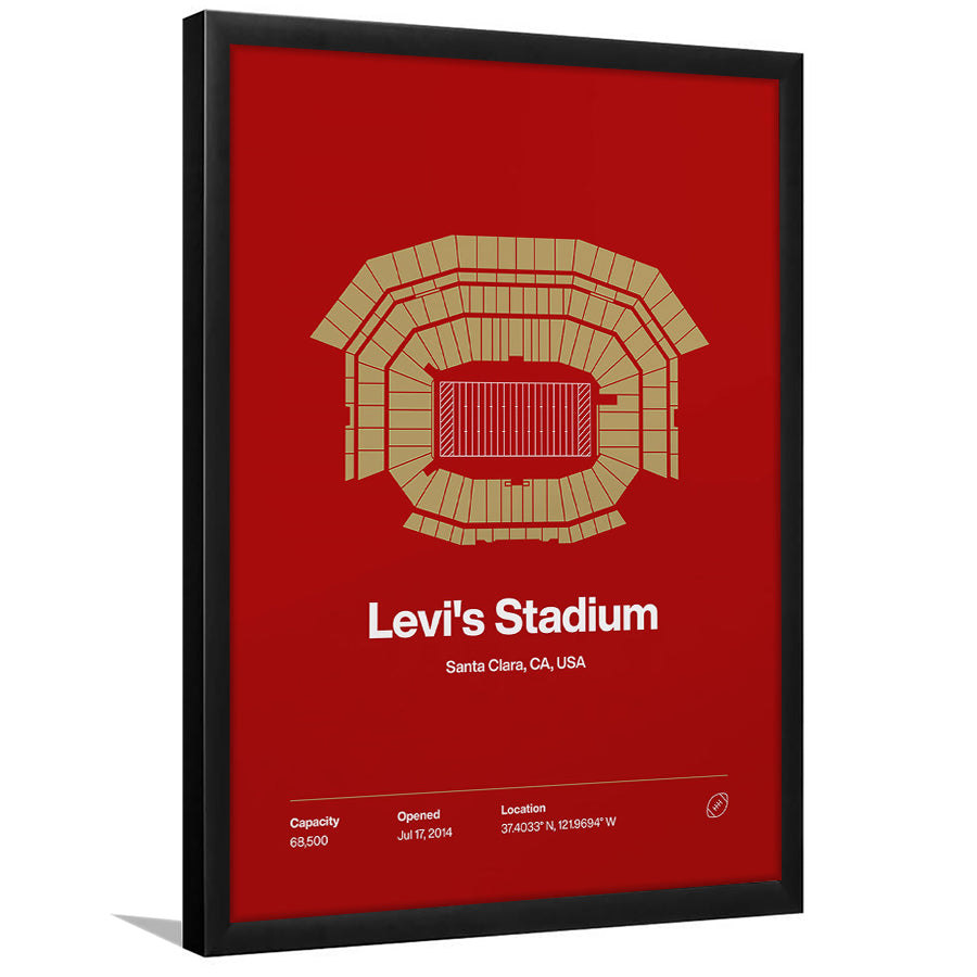 San Francisco Stadium Print, SF Levi's Stadium Print, Gifts for him, Sport Art, Framed Art Print Wall Decor
