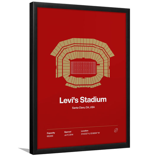 San Francisco Stadium Print, SF Levi's Stadium Print, Gifts for him, Sport Art, Framed Art Print Wall Decor