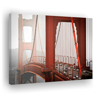 San Francisco California Wall Art,Bright Canvas Print,Golden Gate Bridge Photo, Cavas Print Wall Art Hom Decor