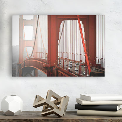 San Francisco California Wall Art,Bright Canvas Print,Golden Gate Bridge Photo, Cavas Print Wall Art Hom Decor