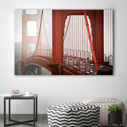 San Francisco California Wall Art,Bright Canvas Print,Golden Gate Bridge Photo, Cavas Print Wall Art Hom Decor