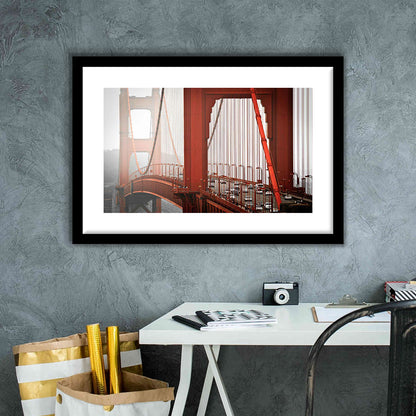San Francisco California Wall Art,Bright Art Print,Golden Gate Bridge Photo, Framed Art Print White Border