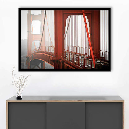 San Francisco California Wall Art,Bright Art Prints,Golden Gate Bridge Photo, Framed Art Print, Picture Framed