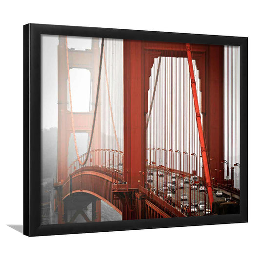 San Francisco California Wall Art,Bright Art Prints,Golden Gate Bridge Photo, Framed Art Print, Picture Framed