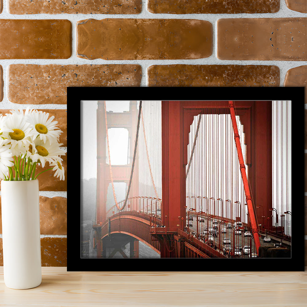 San Francisco California Wall Art,Bright Art Prints,Golden Gate Bridge Photo, Framed Art Print, Picture Framed