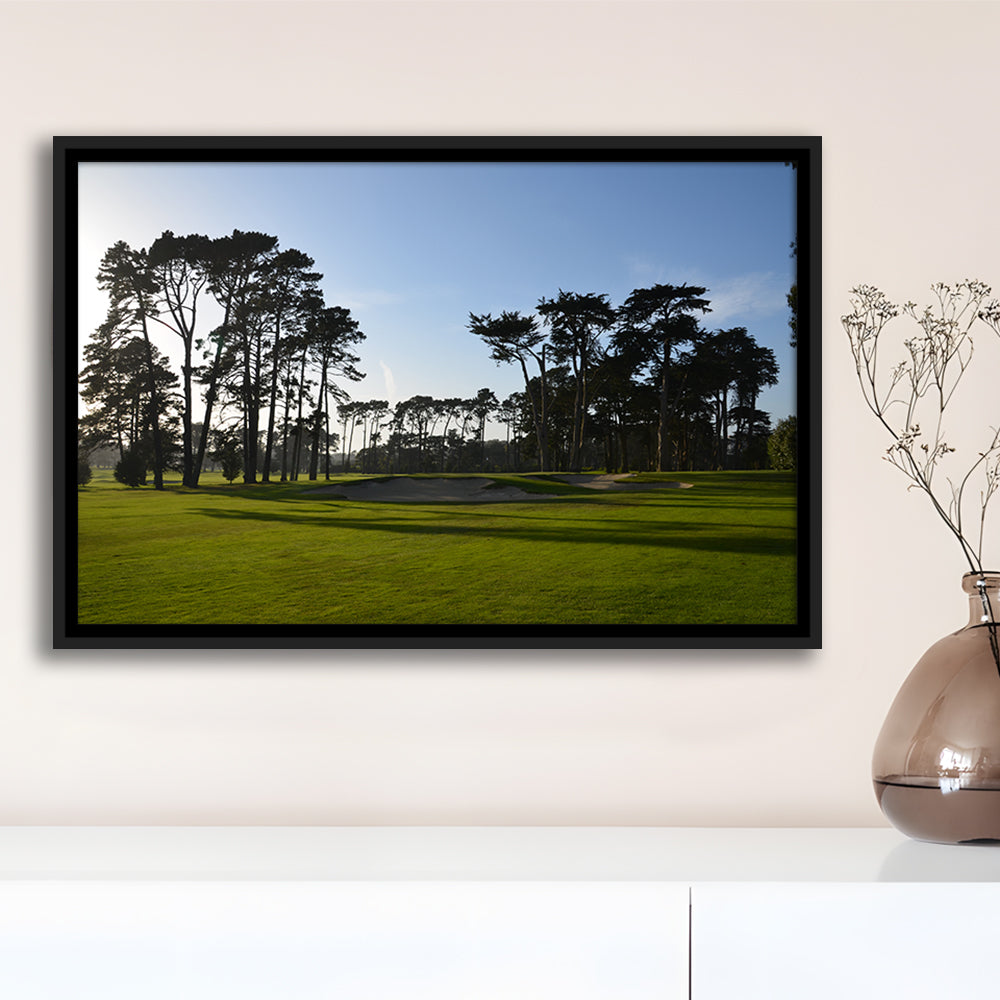 San Francisco GC Courses Beauty, Floating Framed Canvas Print Wall Art