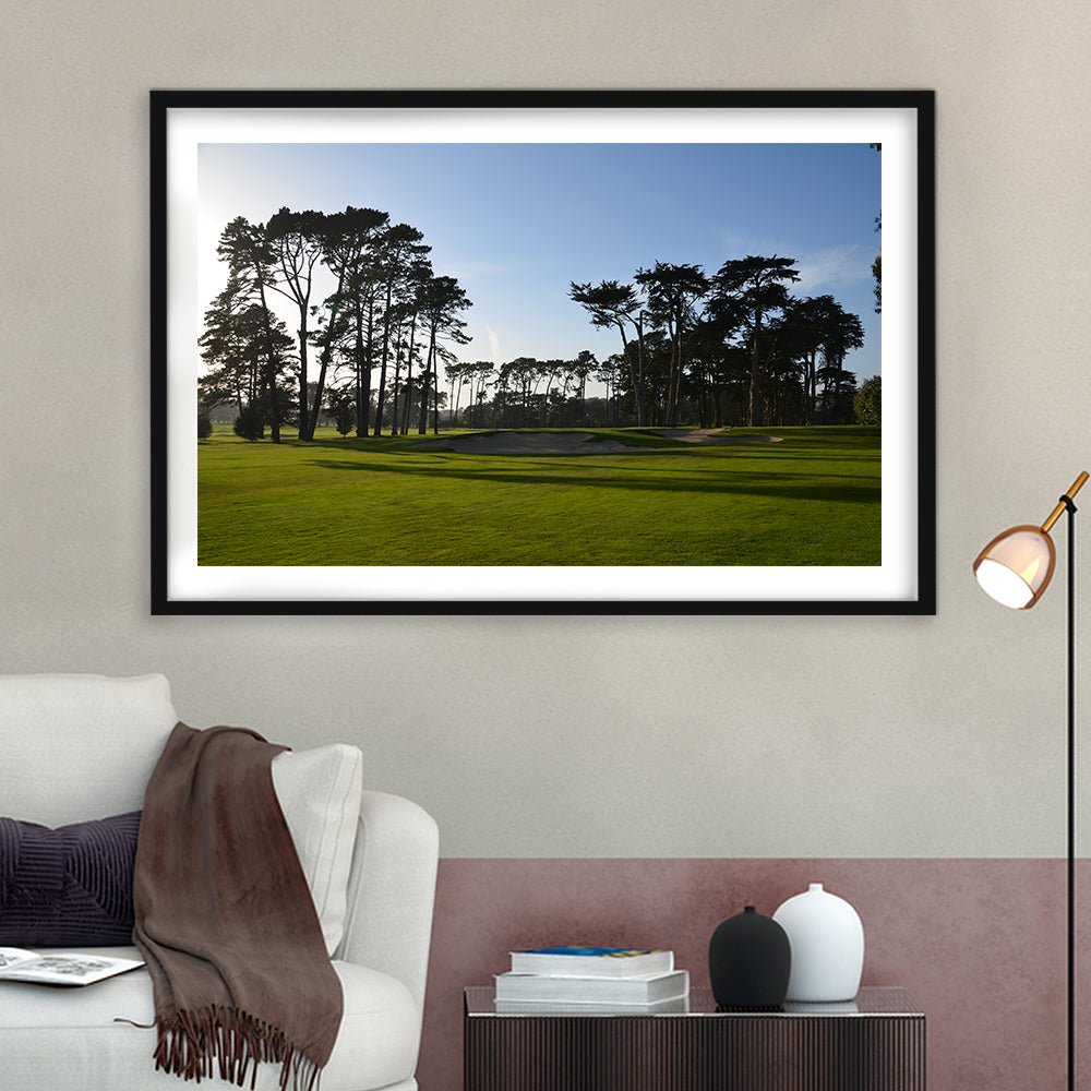 San Francisco GC Courses Beauty, Goft Art Print, Framed Art Print White Border Wall Decor