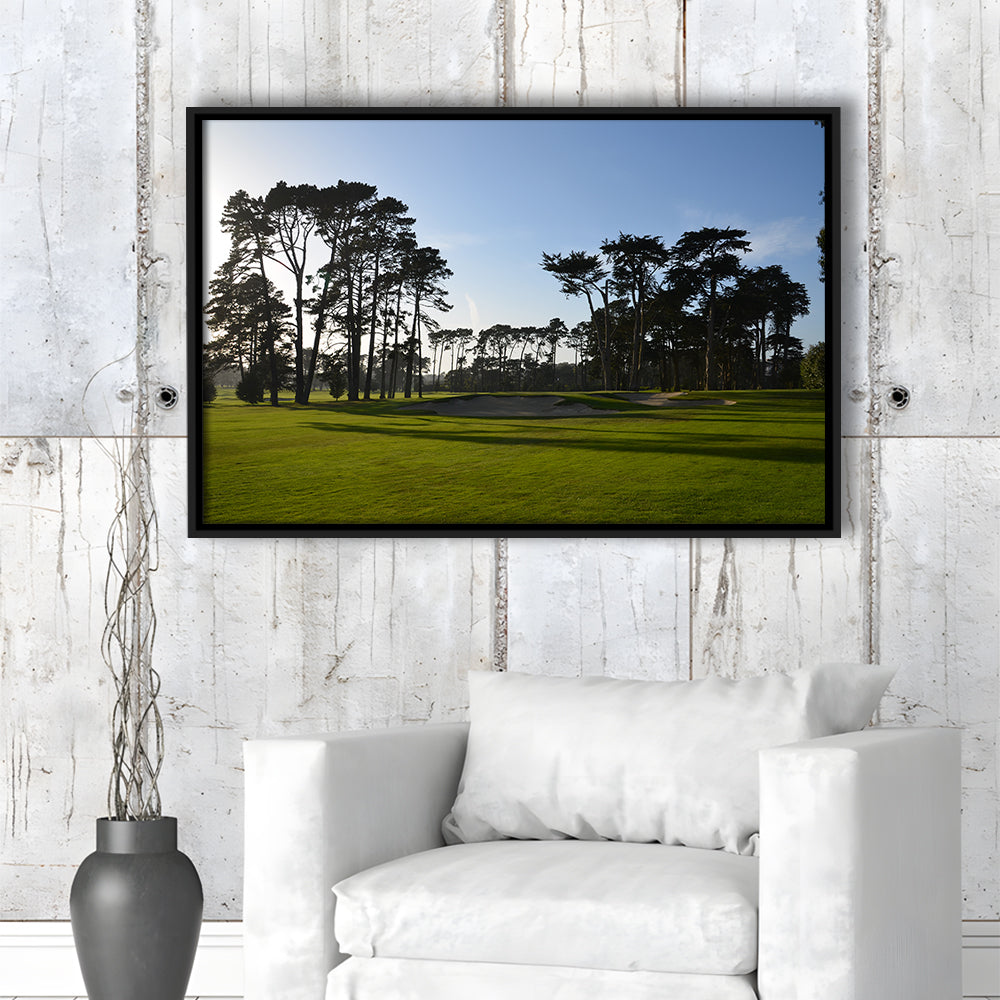 San Francisco GC Courses Beauty, Floating Framed Canvas Print Wall Art